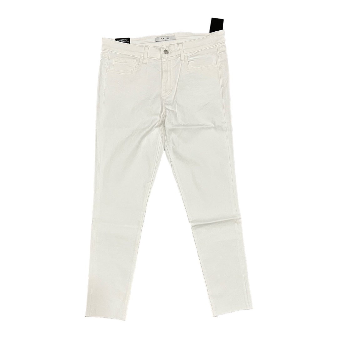 Joe’s Jeans White Skinny Raw Hem Ankle Jeans 32