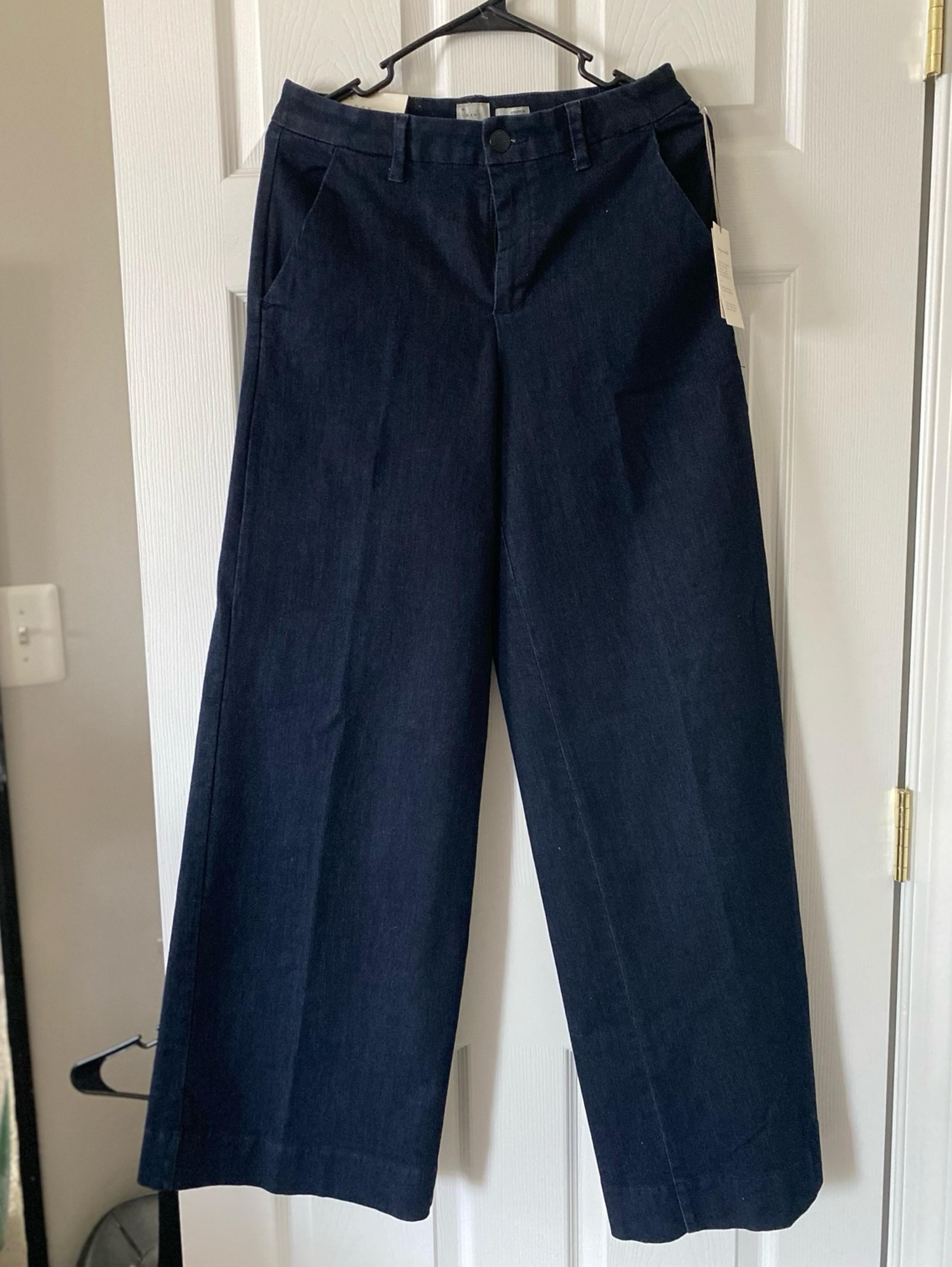 A NEW DAY HIGH RISE WIDE LEG DARK DENIM JEANS PANTS STRETCH SZ 8