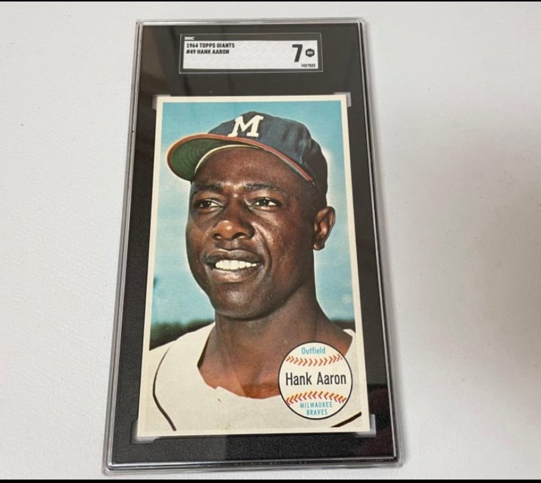 1964 TOPPS GIANTS #49 HANK AARON MILWAUKEE BRAVES Vintage Baseball RESERVED