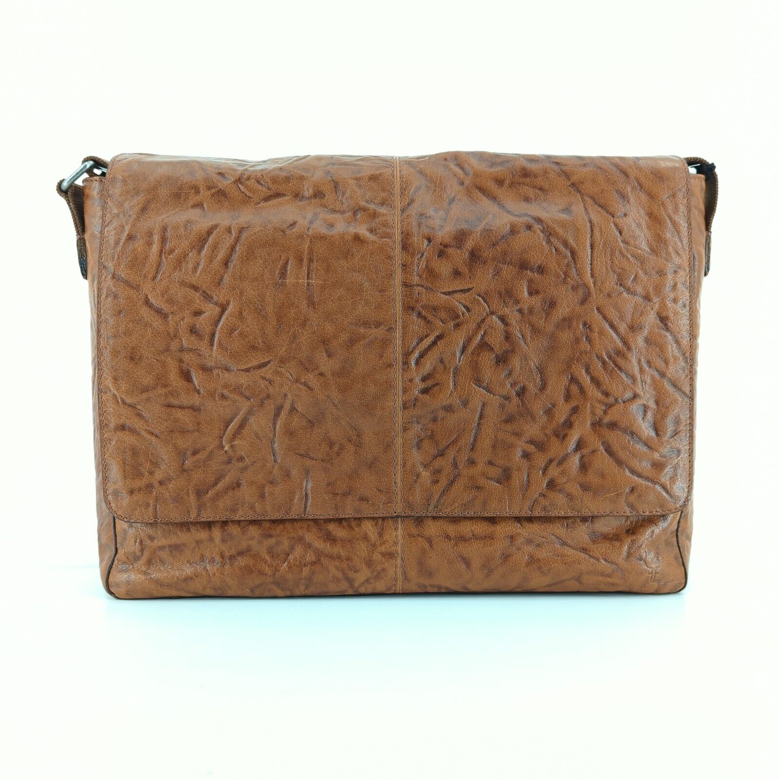 FRYE Tan Brown Leather Messenger Bag Large Crossbody Business DB0525 NEW