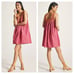 Anthropologie Let Me Be Pink Orange Floral Print Swing Tunic Dress