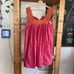 Anthropologie Let Me Be Pink Orange Floral Print Swing Tunic Dress
