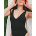 NWT Andie Women's The Amor Deep V One Piece Smooth Swimsuit Black Size S