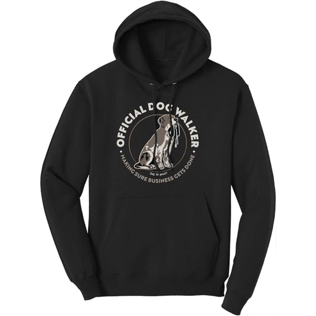 Dog is Good Men's Official Dog Walker Sweatshirt Hoodie Black Large