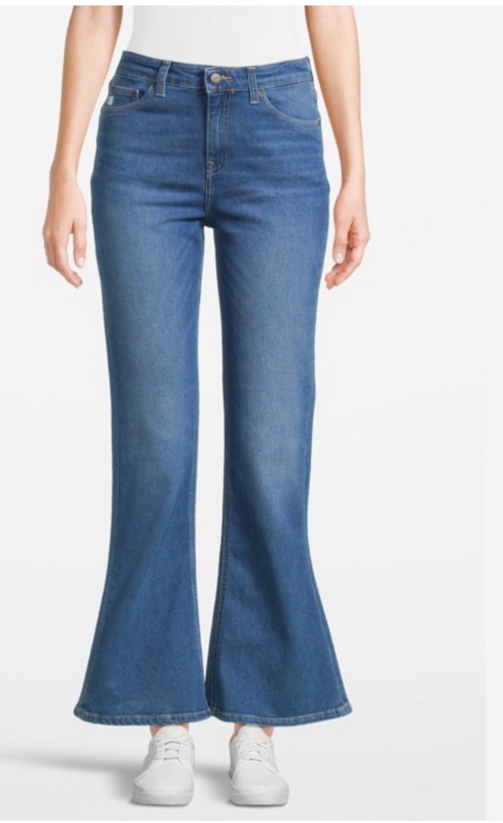 HOLLISTER Size 7R (28x32) HIGH-RISE VINTAGE FLARE Soft Stretch Jeans Split Hem