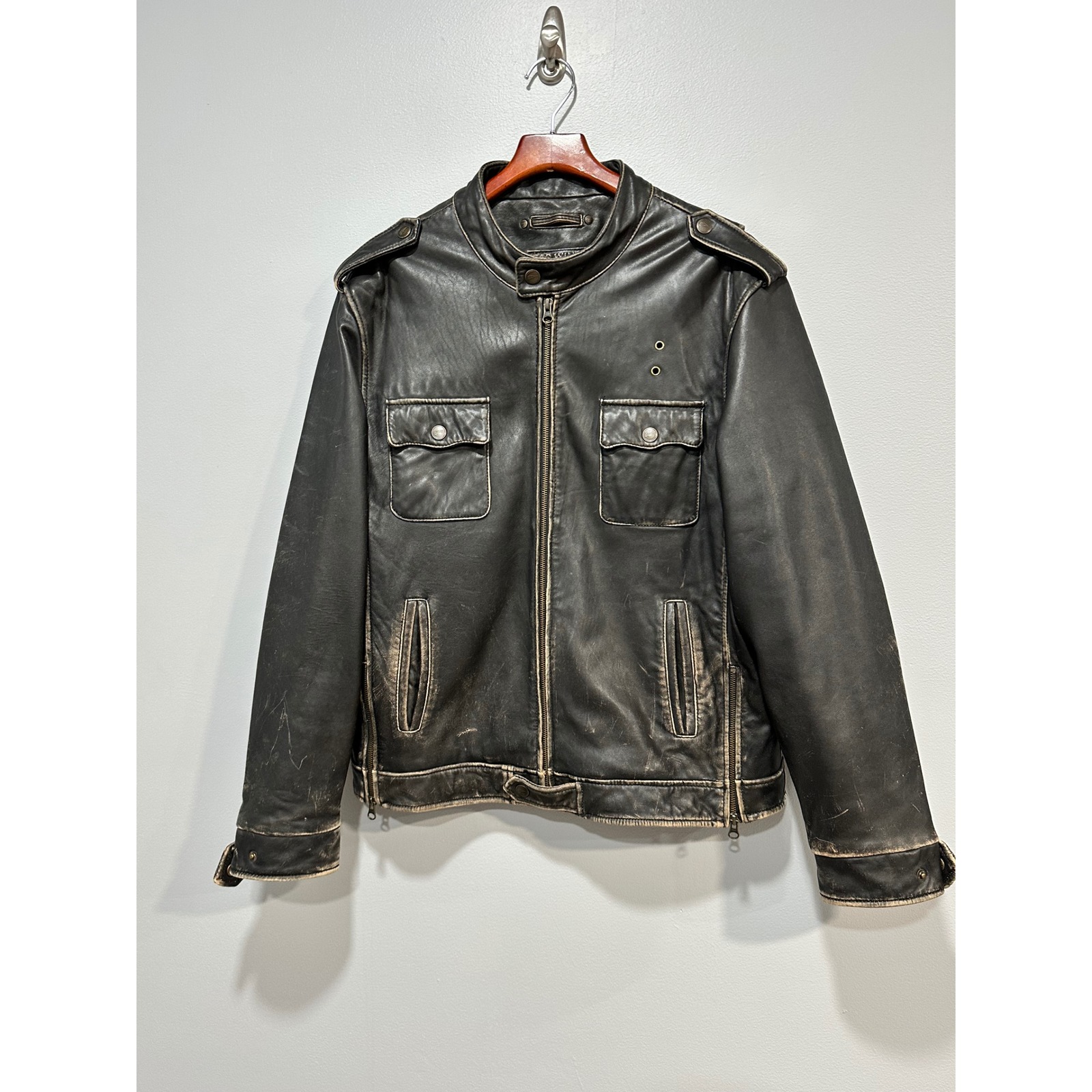 Red Wing Leather Jacket Mens L / G Distressed Moto Style Pilot Bomber