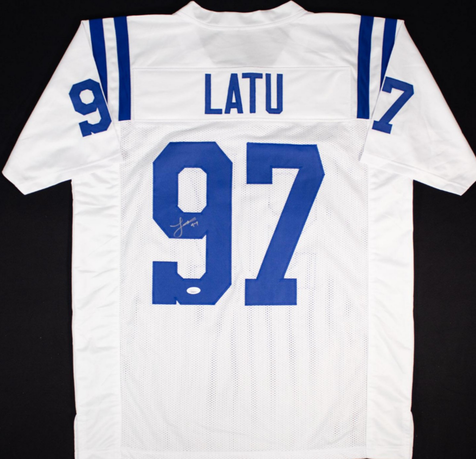 Laiatu Latu  Indianapolis Colts Autograph Jersey (JSA Witness COA) SIZE X