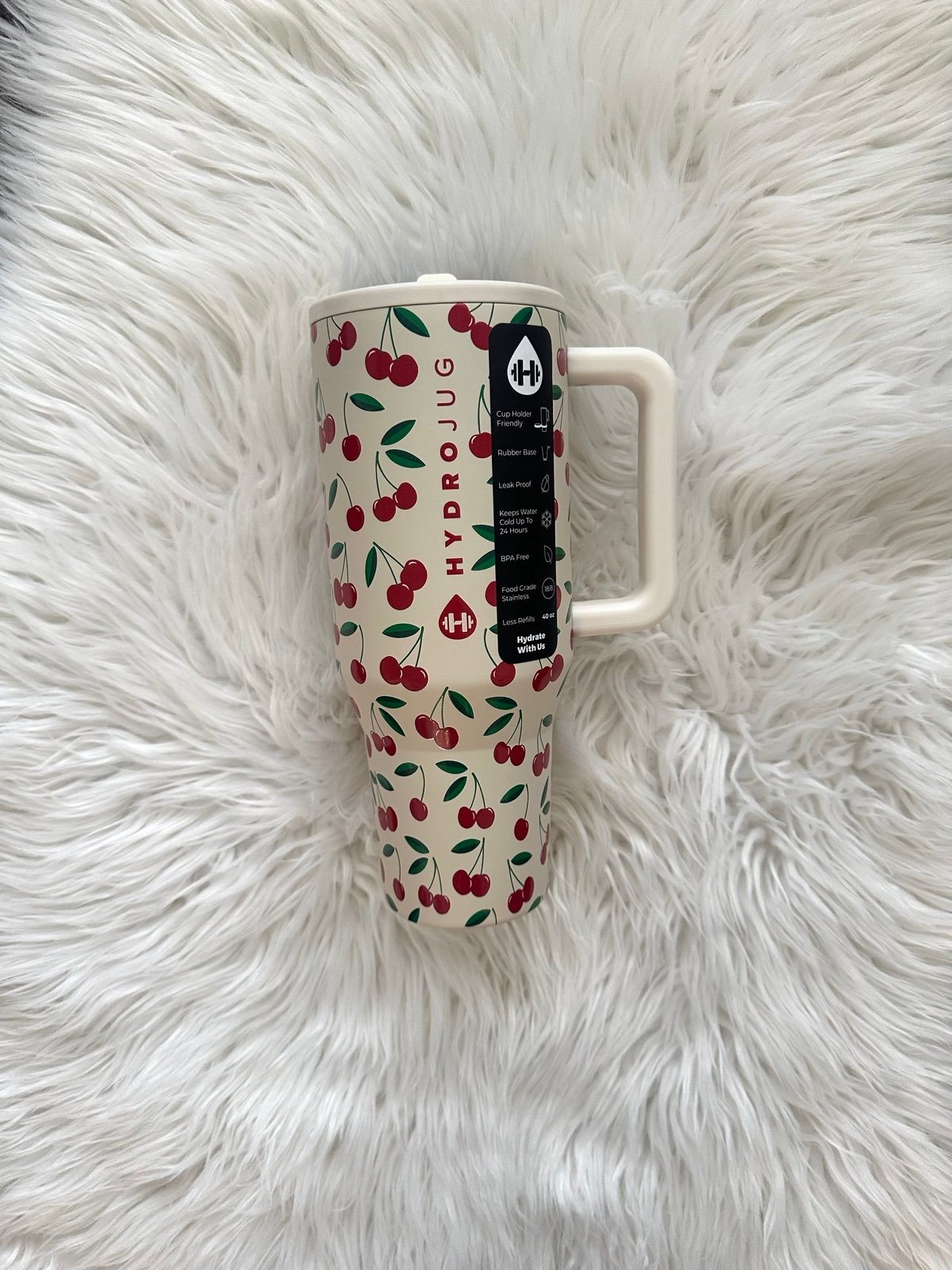 HydroJug 40oz Cherries Traveler Tumbler