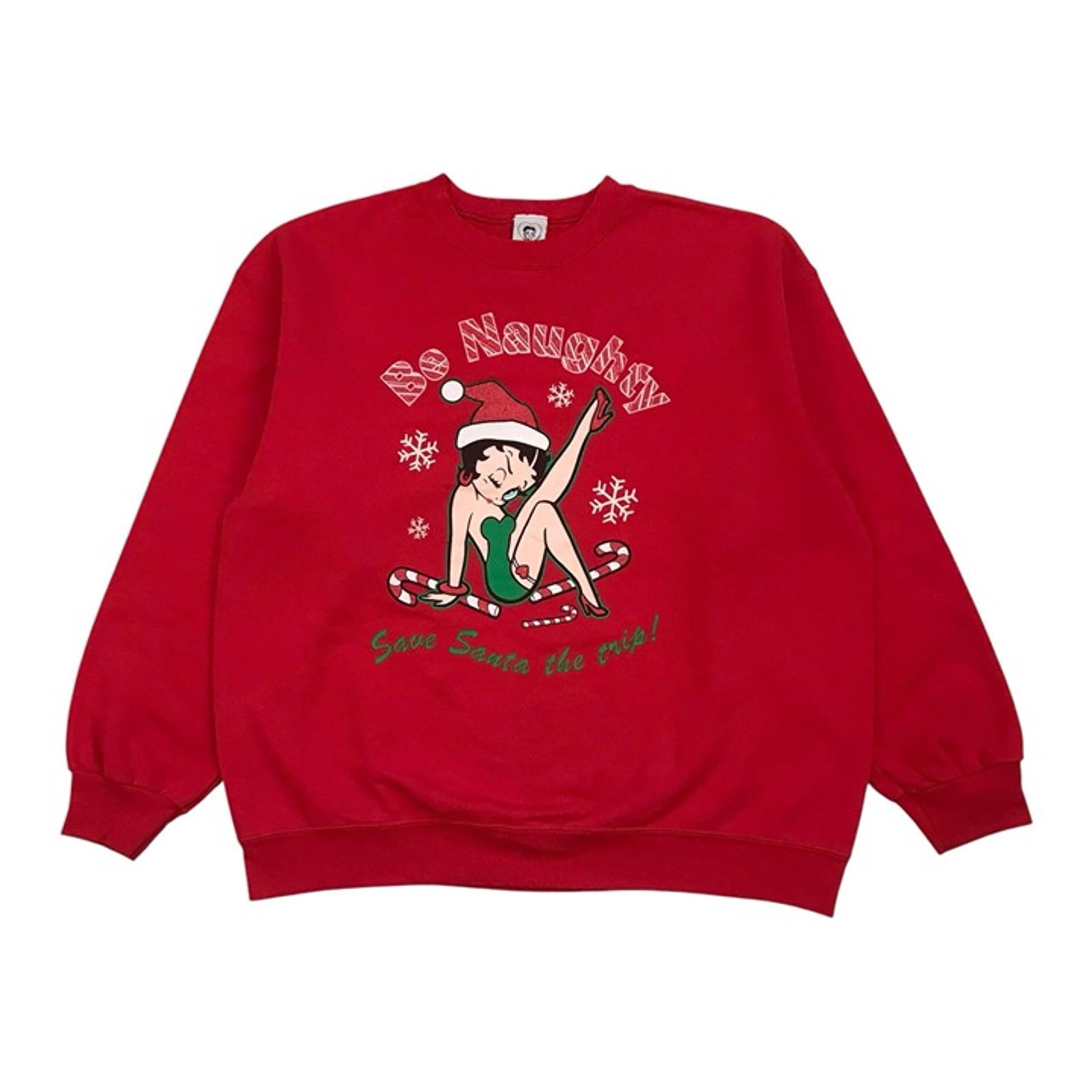 Vintage Betty Boop Sweatshirt XL Mens 90s Cartoon TV Promo Crewneck Pullover Y2K