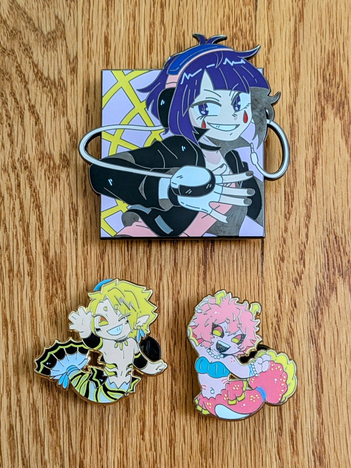 My Hero Academia Jiro, Kaminari and Mina Enamel Pin Bundle
