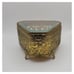 Vintage 1950's Trapezoid Shape Gold Filigree Jewelry Casket Jewelry Box
