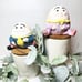 Vintage OMI 1994 Humpty Dumpty Salt Pepper Shakers Anthropomorphic With Stopper