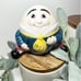 Vintage OMI 1994 Humpty Dumpty Salt Pepper Shakers Anthropomorphic With Stopper