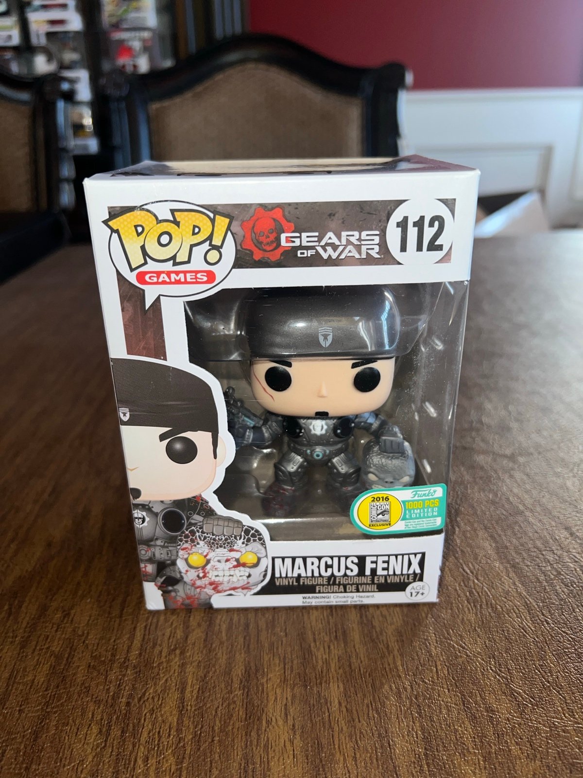 Marcus Fenix Funko Pop Black Lancer SDCC 2016 1000 PCs Gears of War Games 112