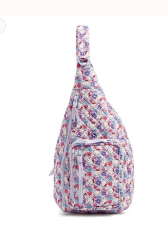 Vera Bradley HELLO KITTY BOWS Large Sling Backpack Bag Limited Edition