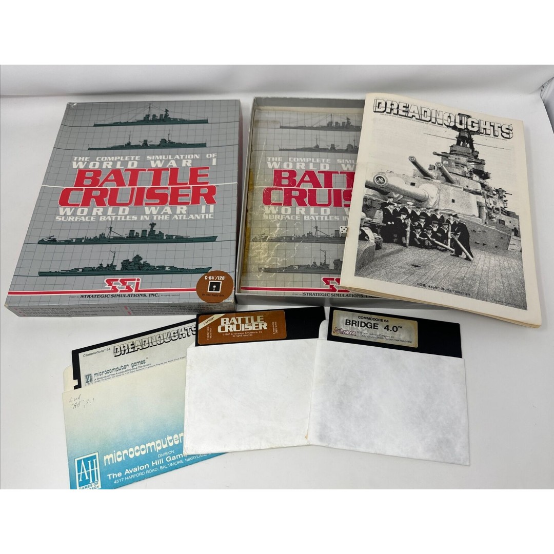 WWI WWII Battlecruiser - SSI Strategic Simulations Inc Game SSI Commodore 64 +
