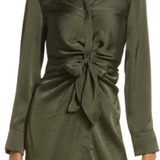 Green Ribbon Minidress