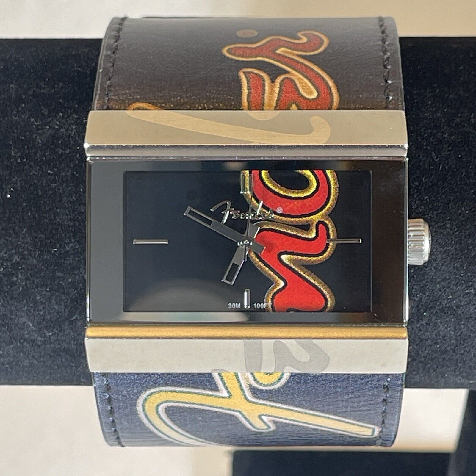 Fender Guitar Wide Band Rocker Watch Leather Water Resistant