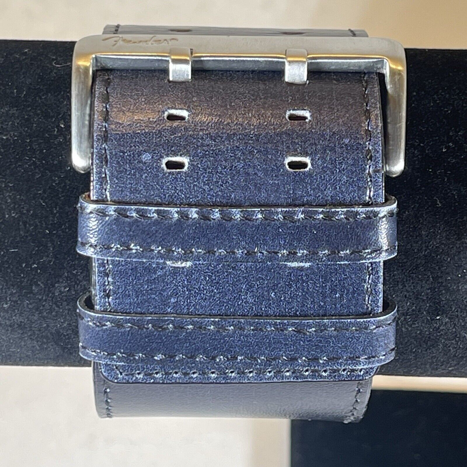 Fender Guitar Wide Band Rocker Watch Leather Water Resistant - detail