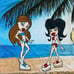 Bratz Dolls 2004 Beach Scene Beach Towel 27”x54”
