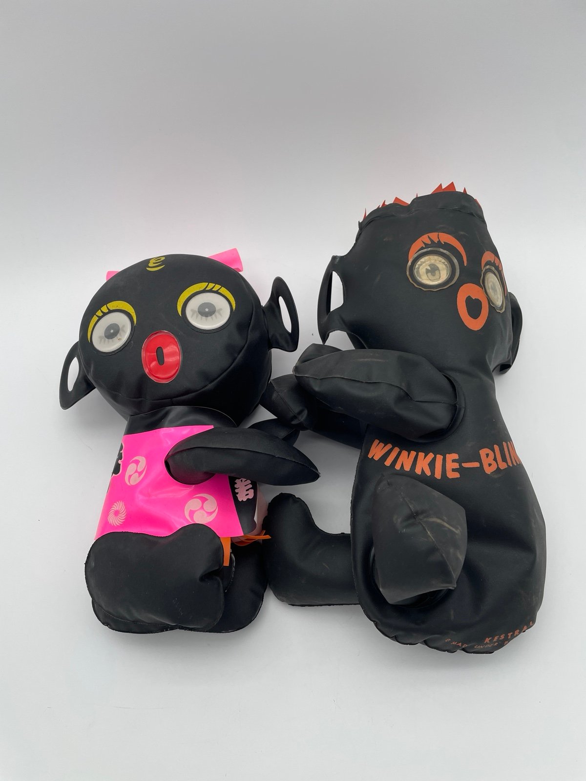 Winky Blinky inflatables set of 2 lenticular vintage blowup Winkie