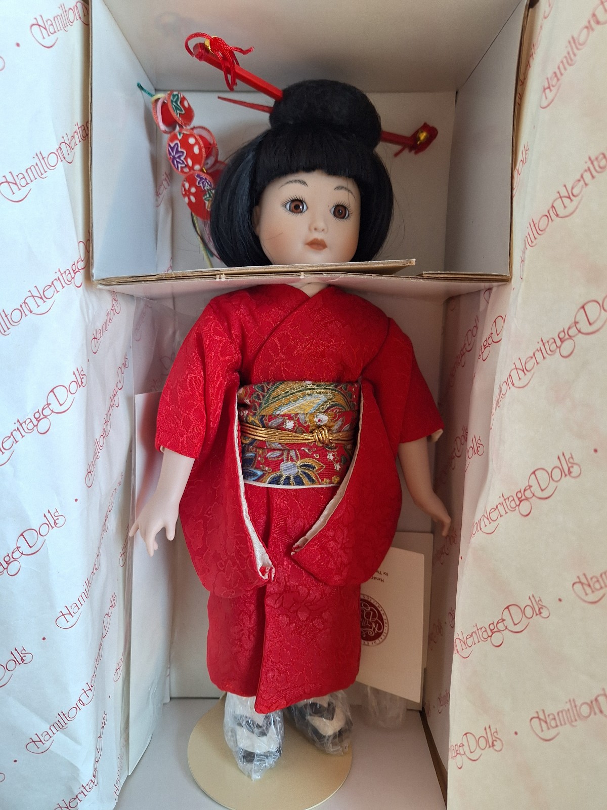 Vintage International Children Fine Bisque Porcelain MIKO Doll by Cynthia Woodie
