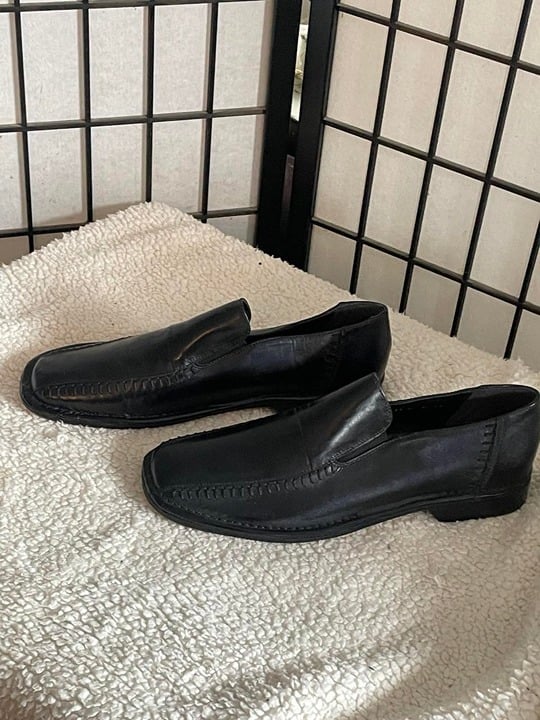 NWOB Stacy Adams Men's Black Loafers Shoes size 12