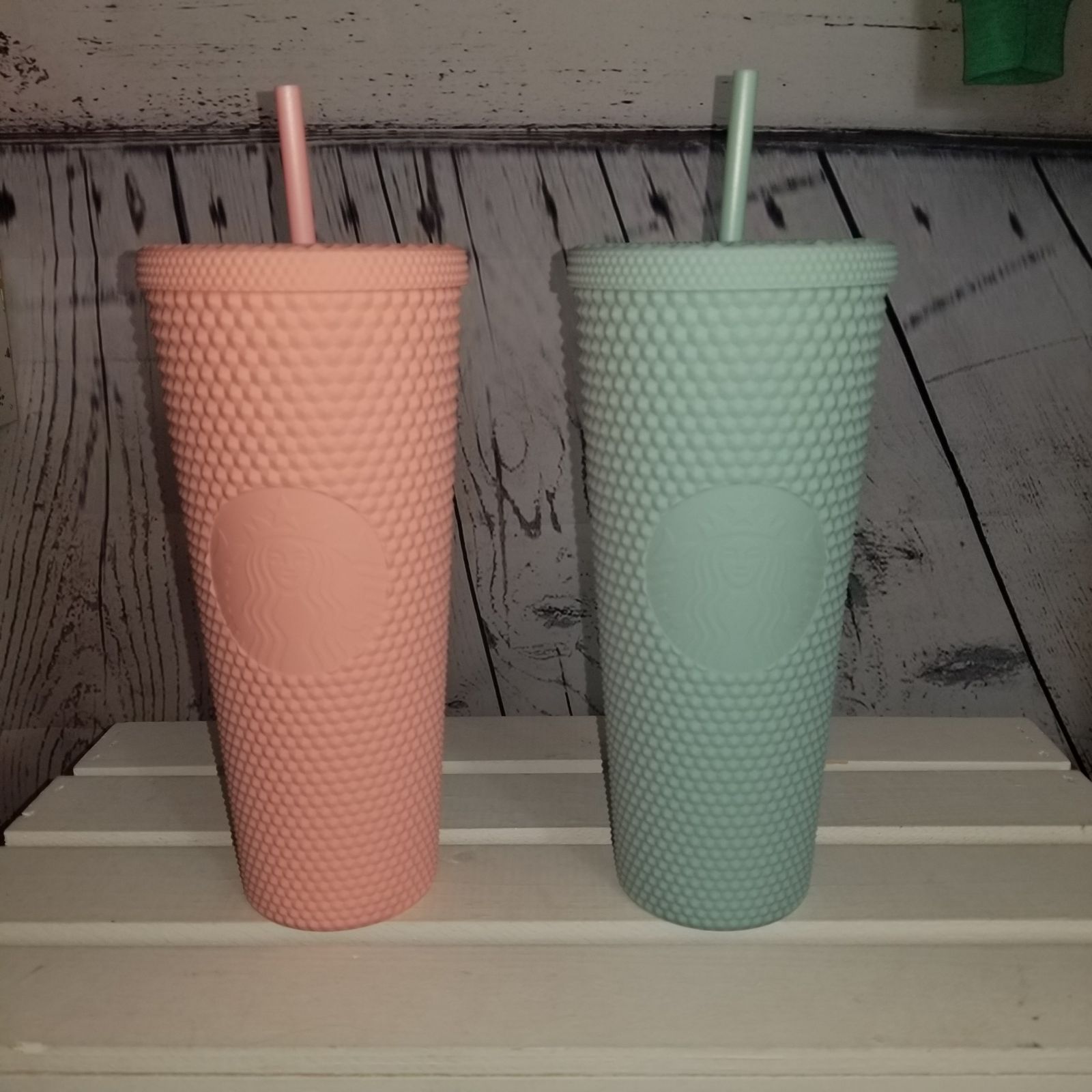 Nwt starbucks pink and mint green tumble