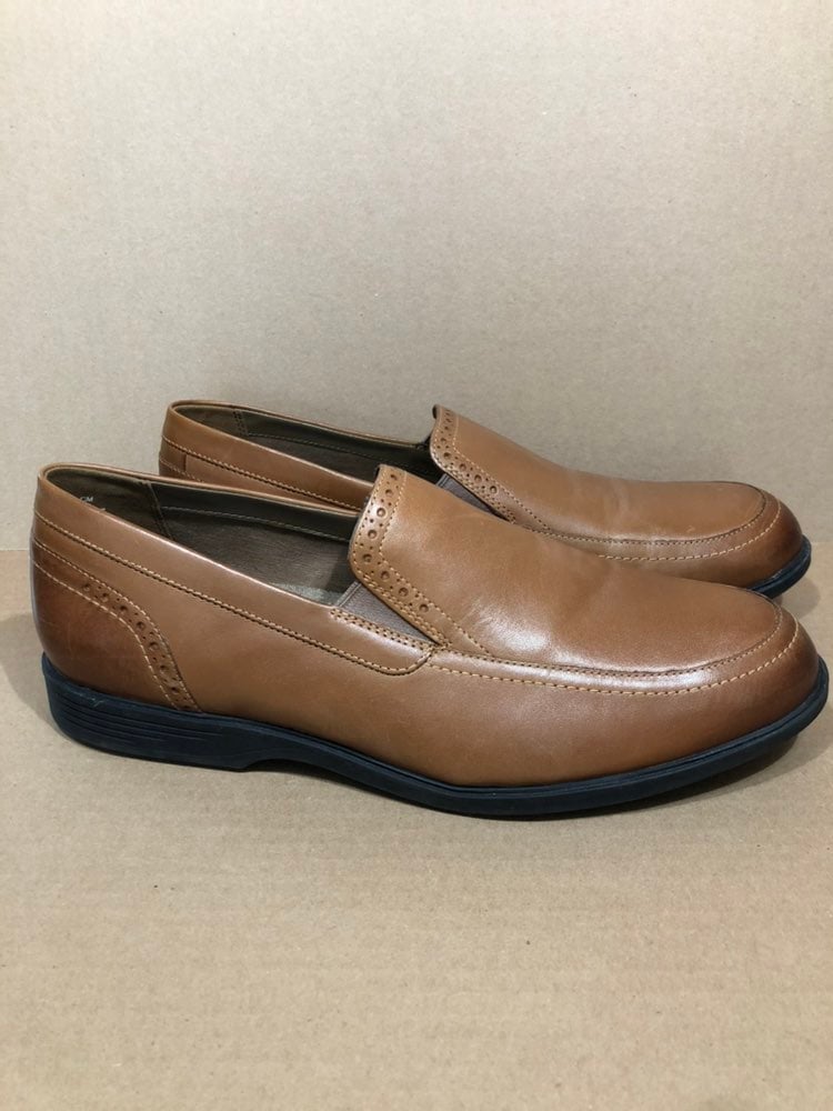 HUSH PUPPIES Shepsky Slipon Dark Tan Leather Shoe Men's Sz 15 HM01957-237