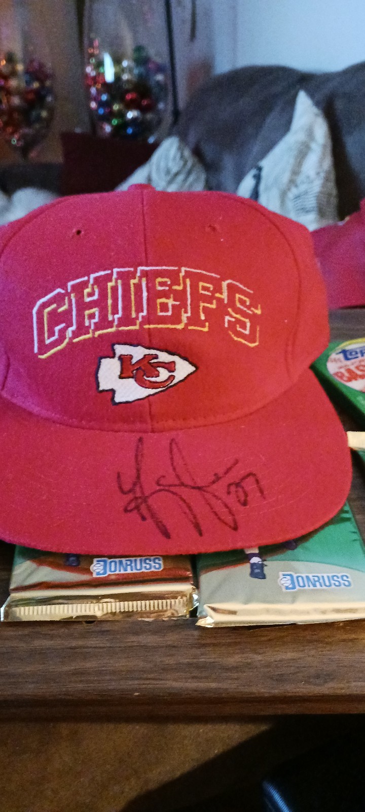 Vintage KC Chiefs autographed hat