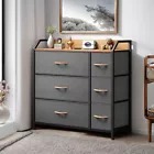 6 Fabric Drawers Dresser Tower Cabinet Bedside Nightstand Organizer Furniture