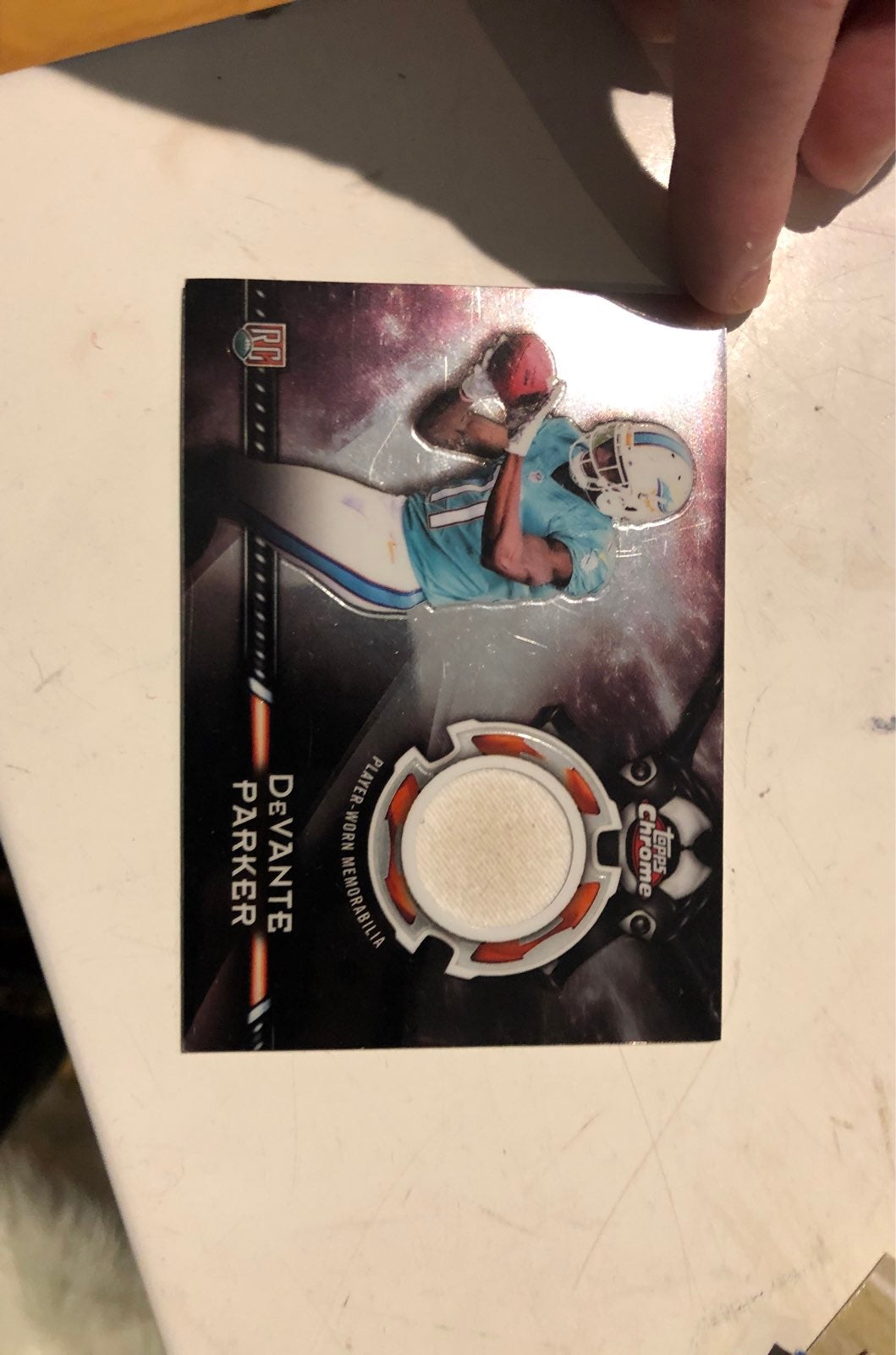 Rookie Jersey patch Devante parker card
