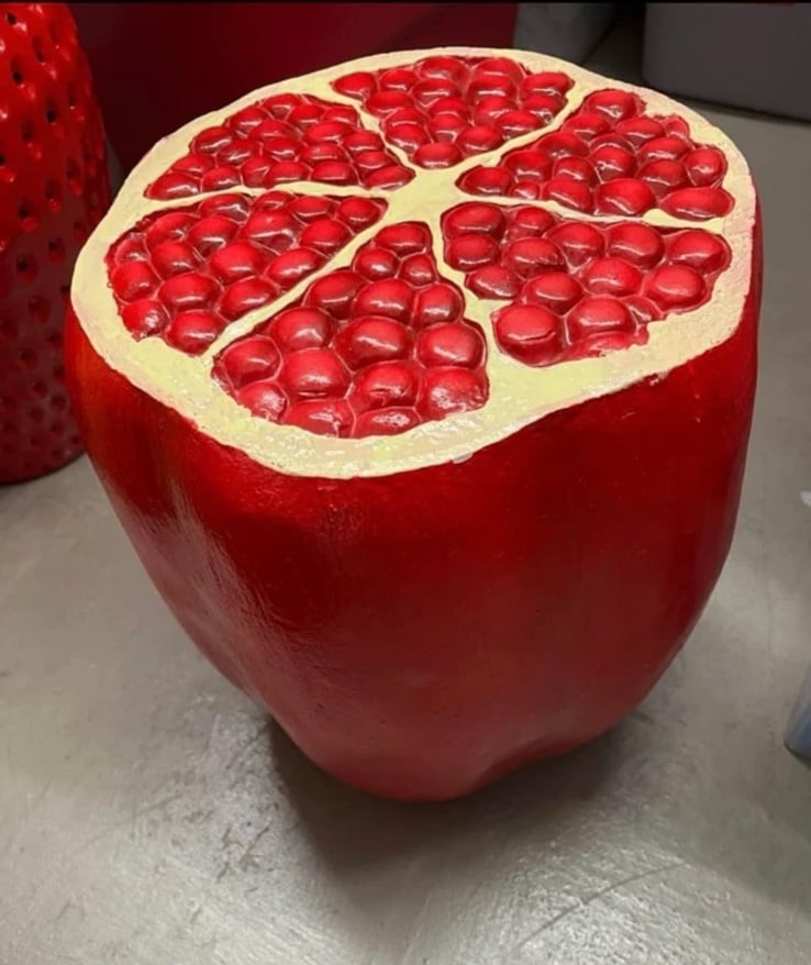 Pomegranate food stool/side table