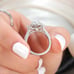 925 Sterling Silver Triple Layer Simulated Oval Cut Wedding Diamond Band Ring