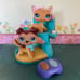 Auth LPS Lot: Collie #58 paws-down & Orange puzzle blue eye cat #525 w 5 access