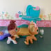 Auth LPS Lot: Collie #58 paws-down & Orange puzzle blue eye cat #525 w 5 access