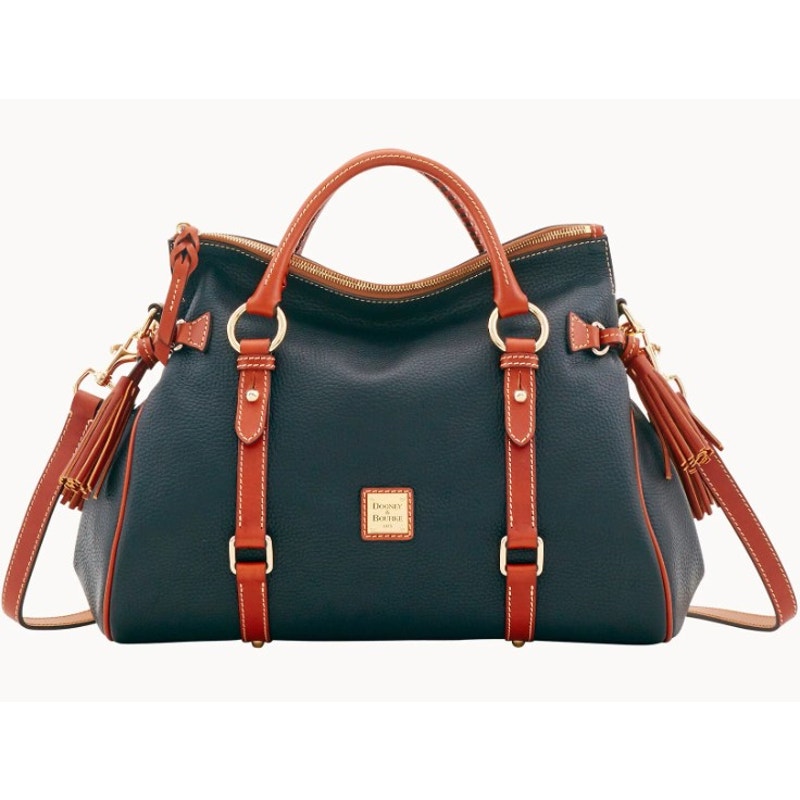 NWT Dooney & Bourke Pebble Grain Large Satchel Black 548