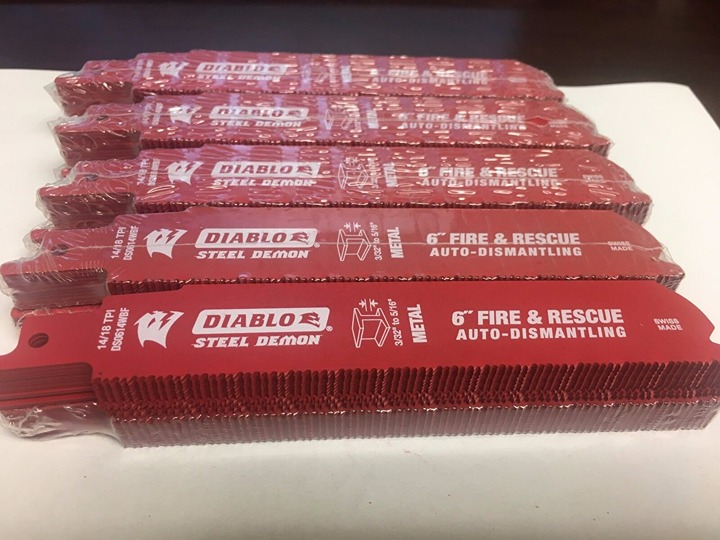 100 PACK Diablo 6 14 TPI Fire Rescue Reciprocating Saw Blade