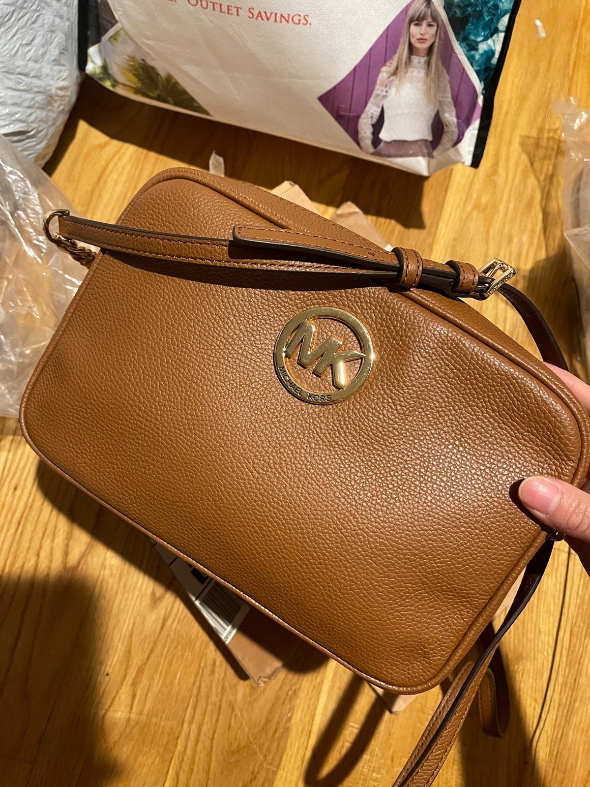 NWT MICHAEL KORS Women's Fulton LG Crossbody Bag Purse Leather