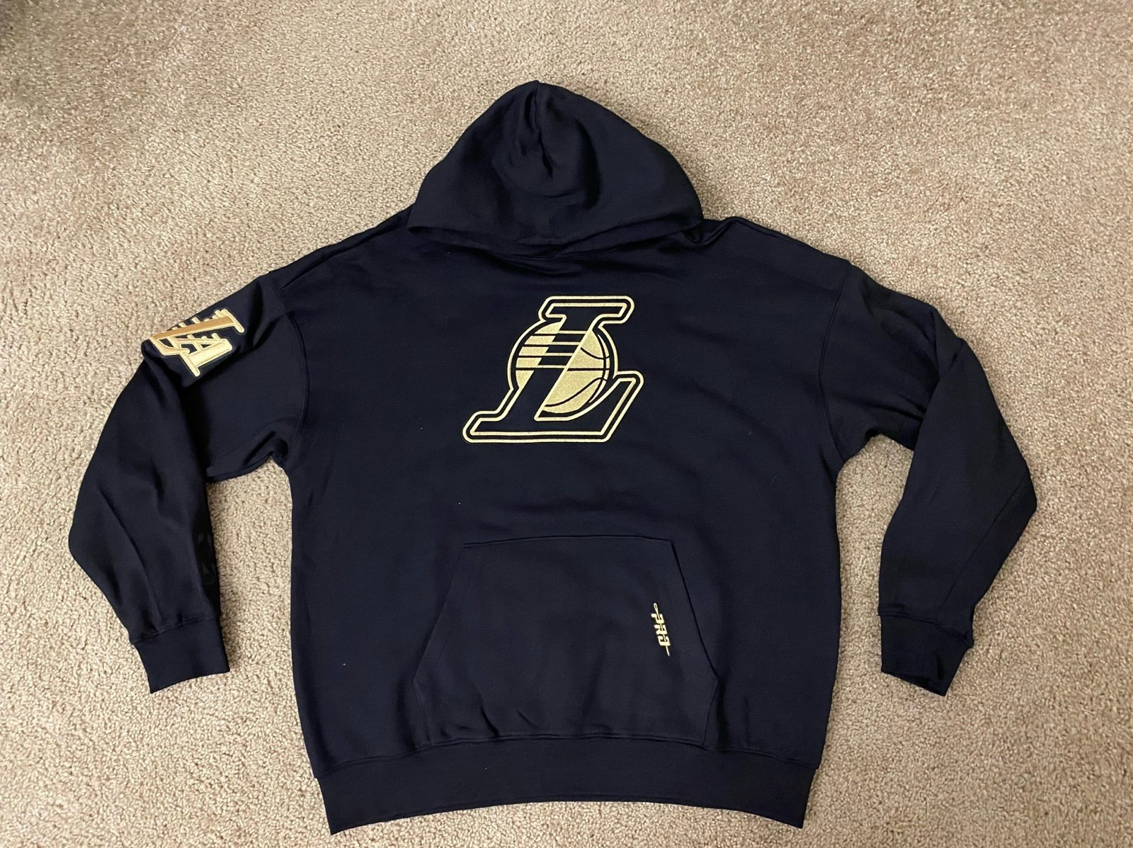 Pro Standard NBA Los Angeles Lakers Logo Pullover Hoodie Men’s Size M Black New
