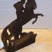 Vintage 1940's Penna State Police Horseback Doorstop/Bookend Brass / Bronze