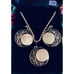 Montana Silversmiths Vintage Silver Mother of Pearl Necklace and Earrings Set
