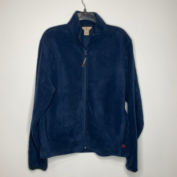 Woolrich fleece jacket navy blue size medium