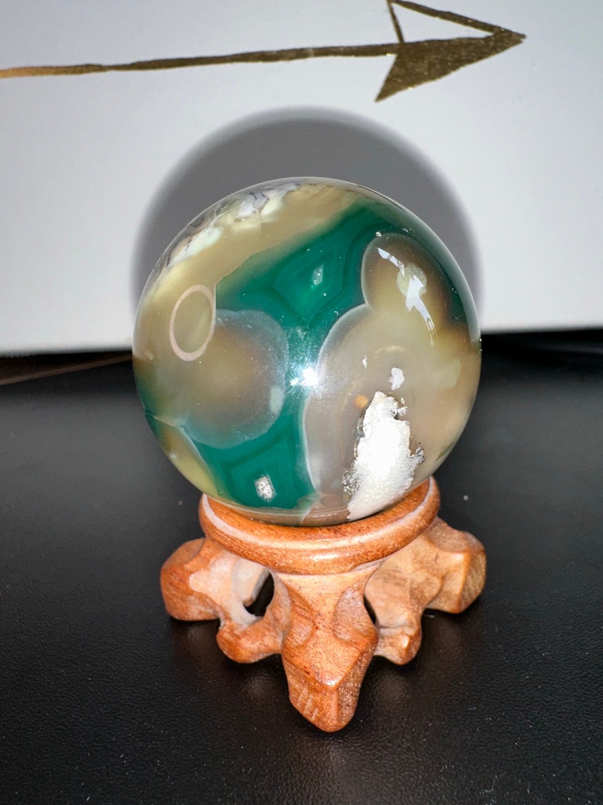 Ocean Jasper Sphere with stand