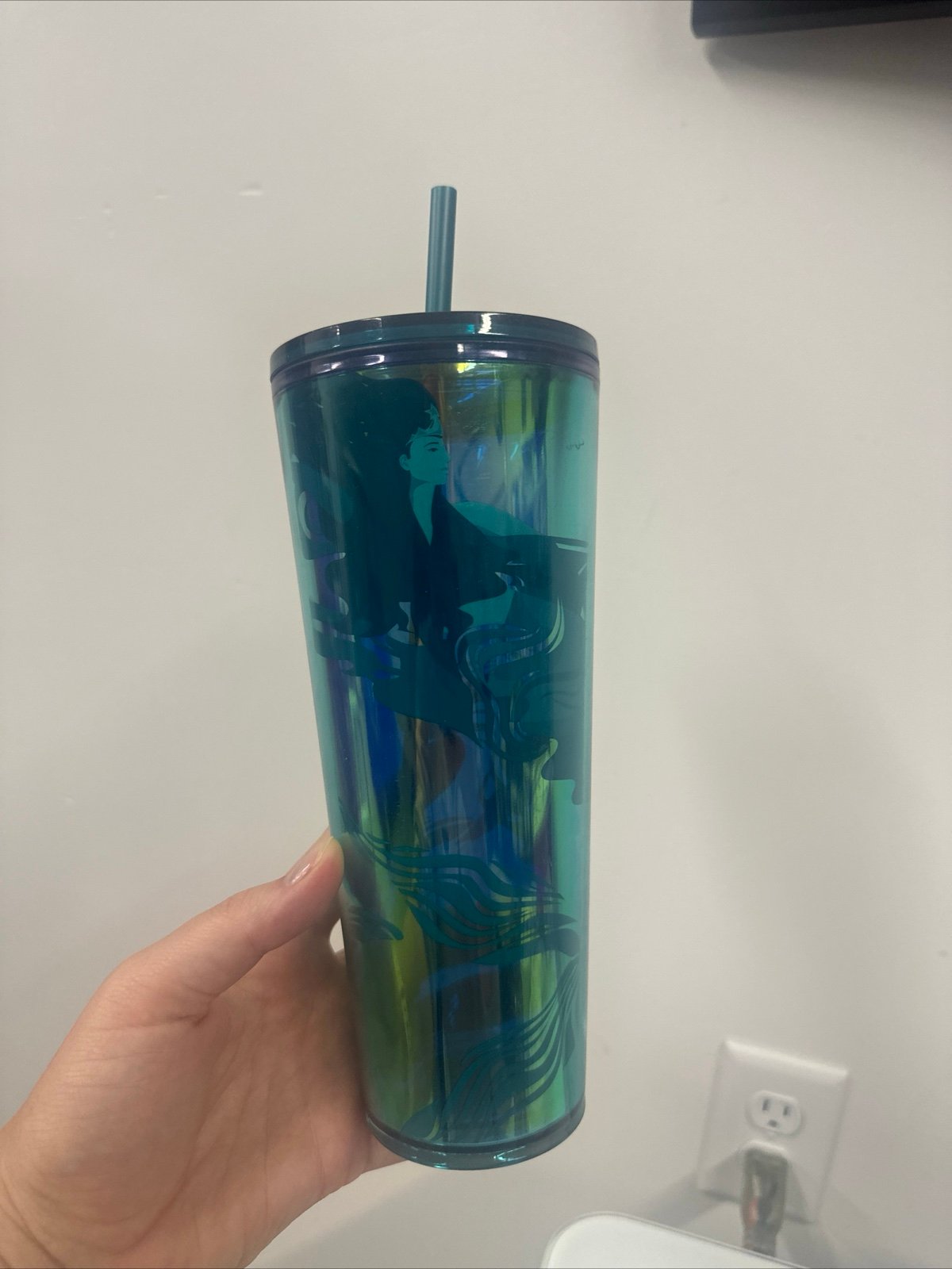 Starbucks Spring Blue Holographic Glacier Dichronic Siren Core Tumbler