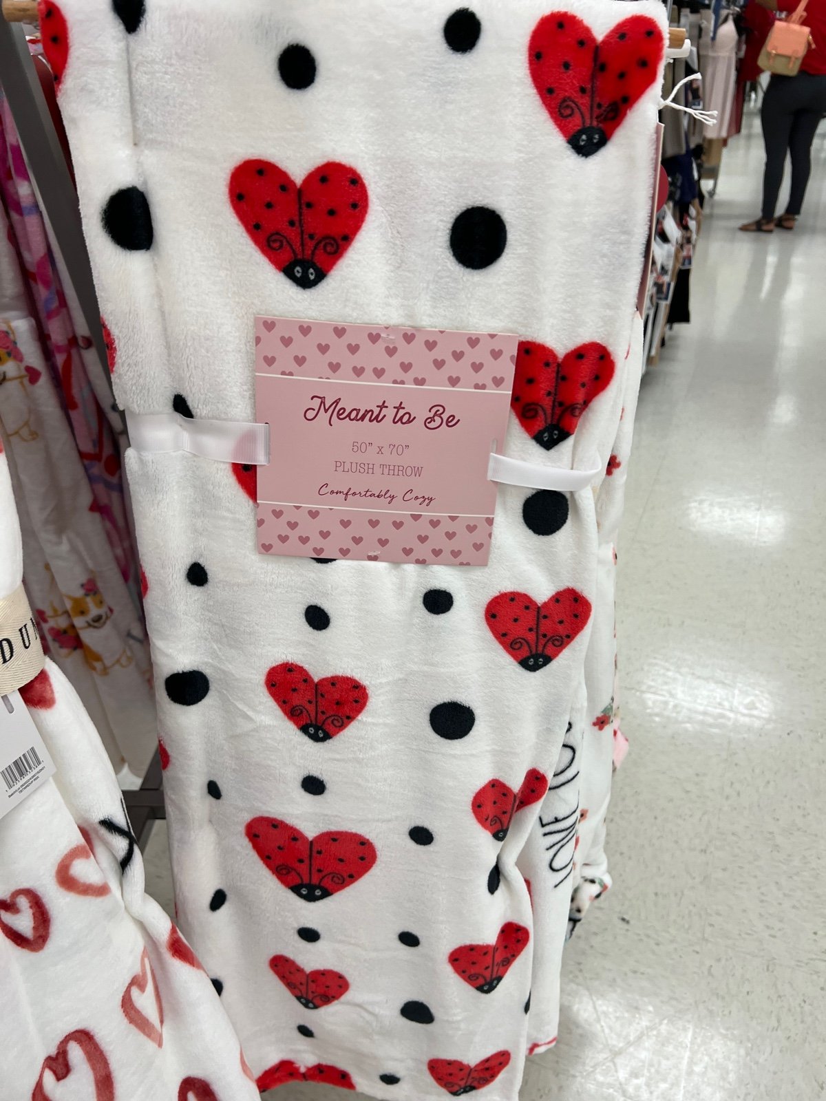 Lady Bug Valentine Throw