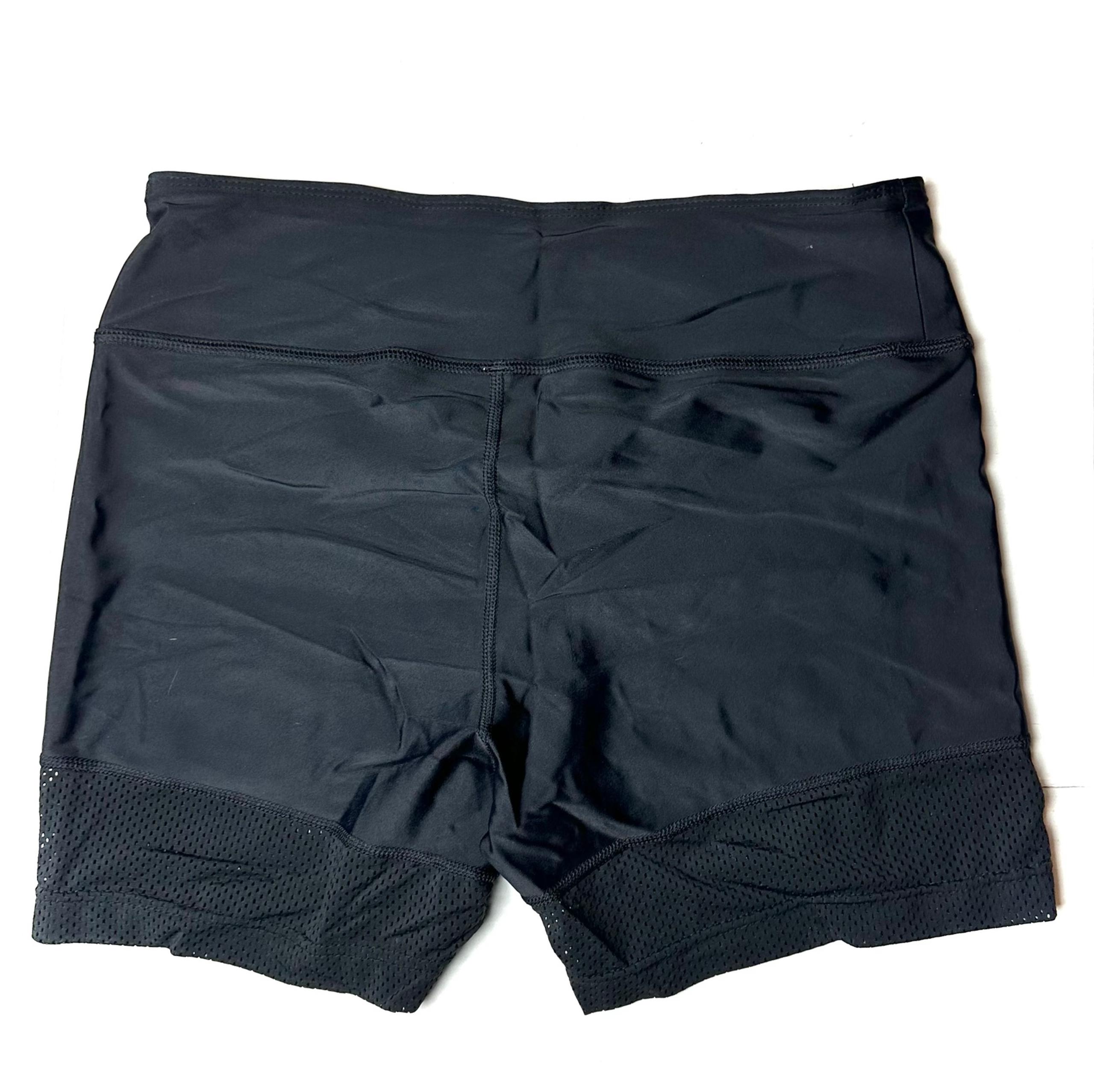 Free People Movement Women’s Large black laser cut workouts shorts Mesh Active