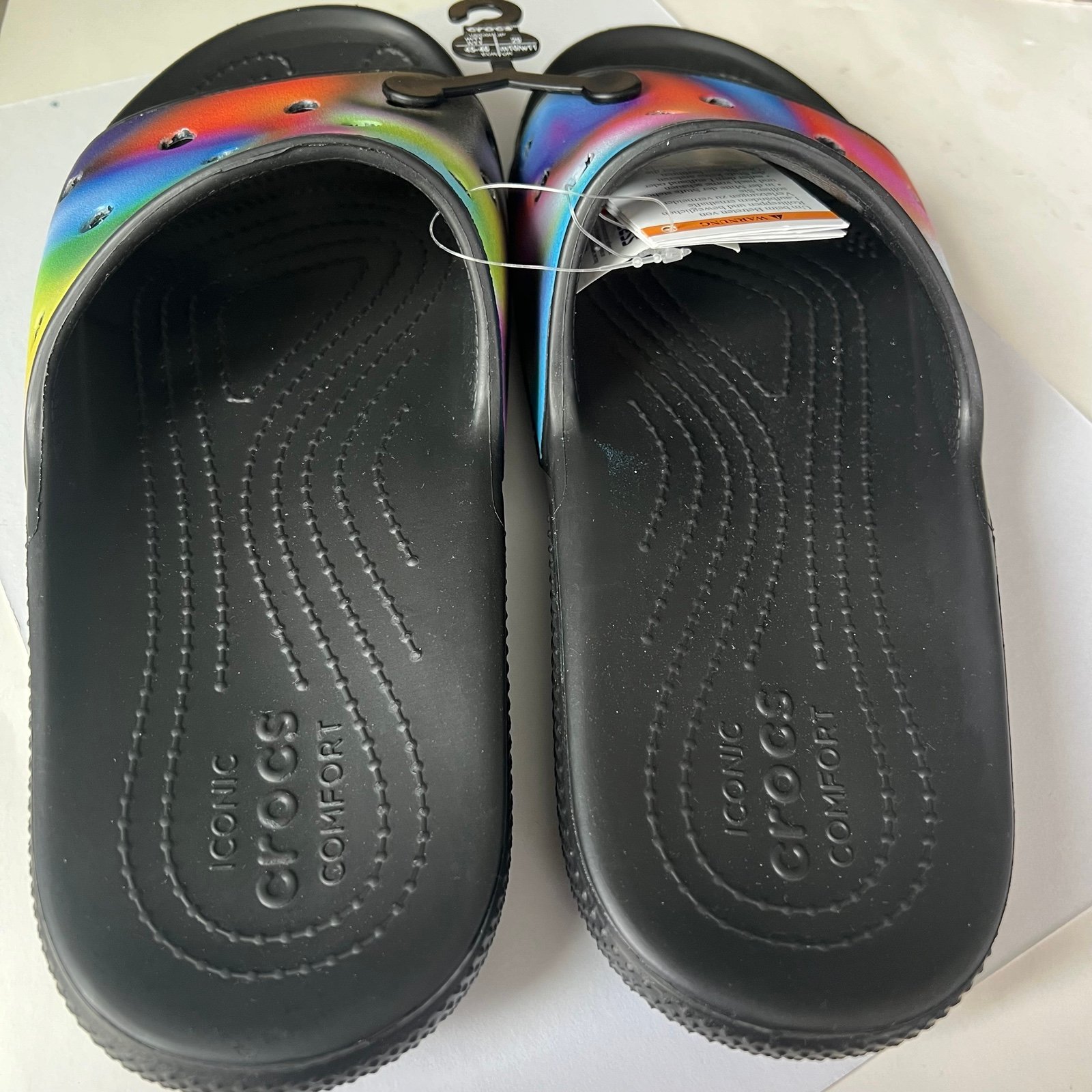 Tye Dye Crocs Side Sandals