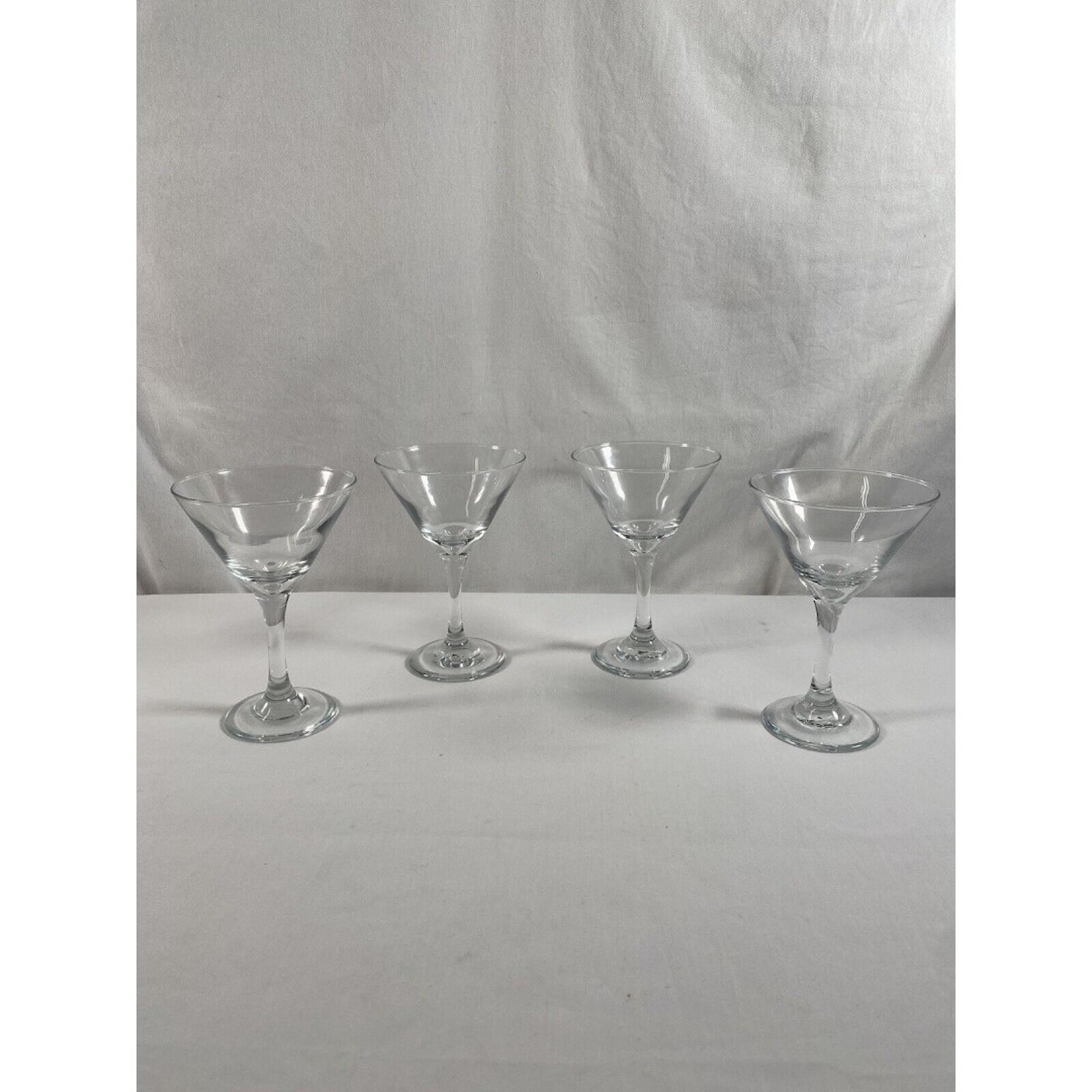 Lot Of 4 Martini Glasses Libbey Glassware Cocktail Barware 274ml