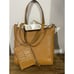 NWT RAE DUNN Everyday Shopper Tote Purse Bag SMALL STUFF Pouch TAN LOVE STRAP